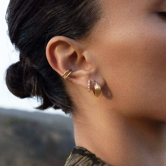 Lucy Williams Small Ridge Hoop Earrings Earrings Missoma 