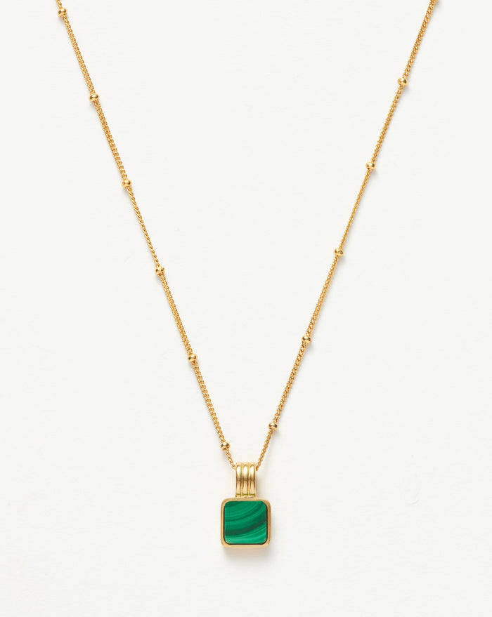 Lucy williams square malachite necklace Clearance