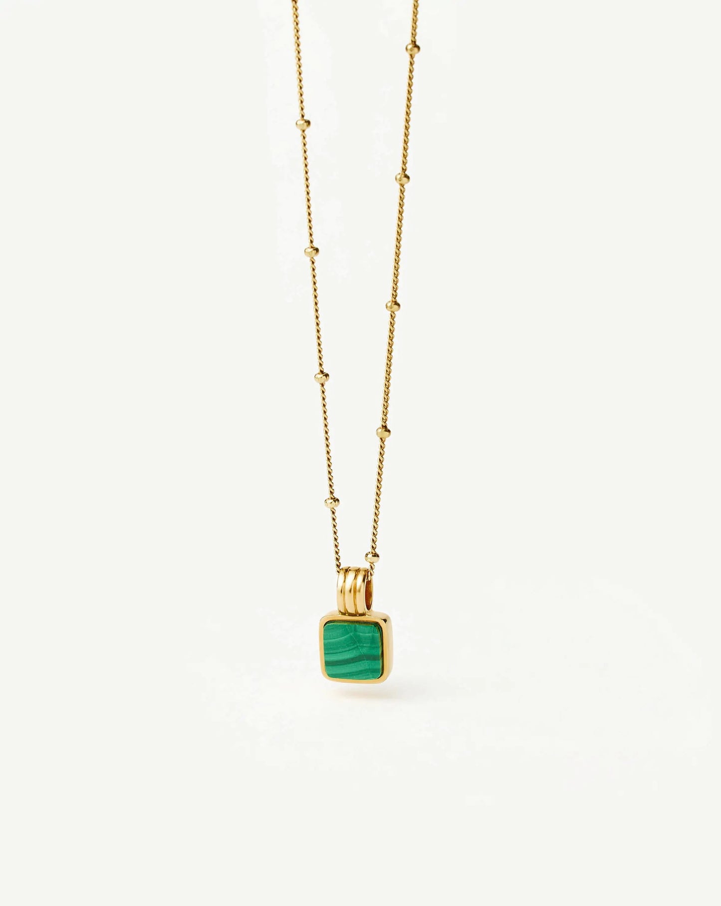 Lucy Williams Square Malachite Necklace | 18k Gold Vermeil/Malachite Necklaces Missoma 
