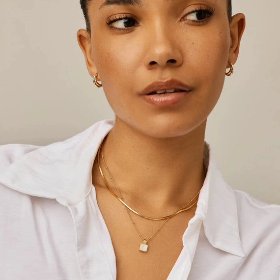 Lucy Williams Square Mother of Pearl Necklace Necklaces Missoma 