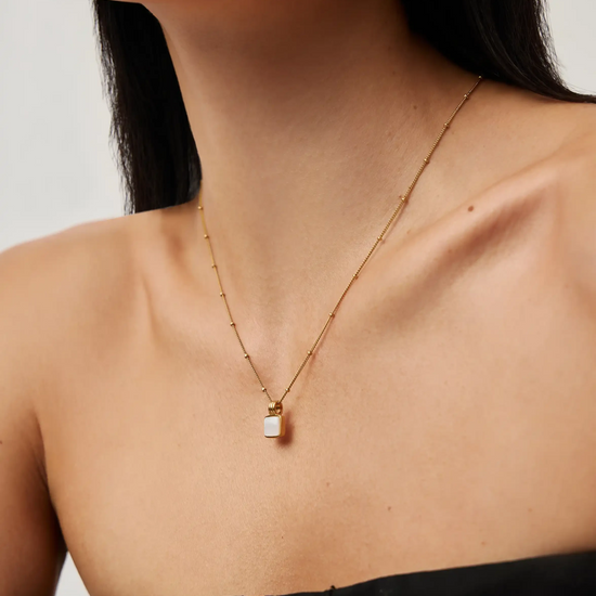 Lucy Williams Square Mother of Pearl Necklace Necklaces Missoma 