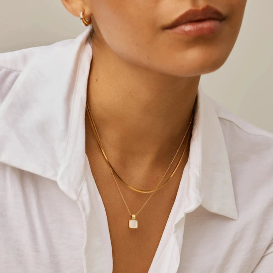 Lucy Williams Square Mother of Pearl Necklace Necklaces Missoma 