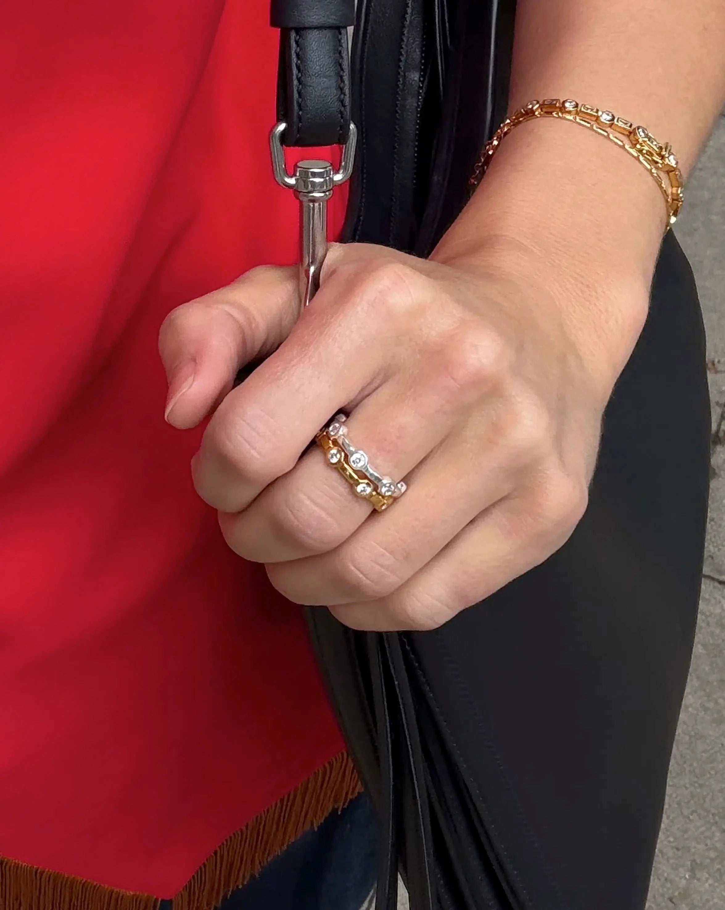 Lucy Williams Stackable Tennis Ring | 18k Gold Plated Rings Missoma 