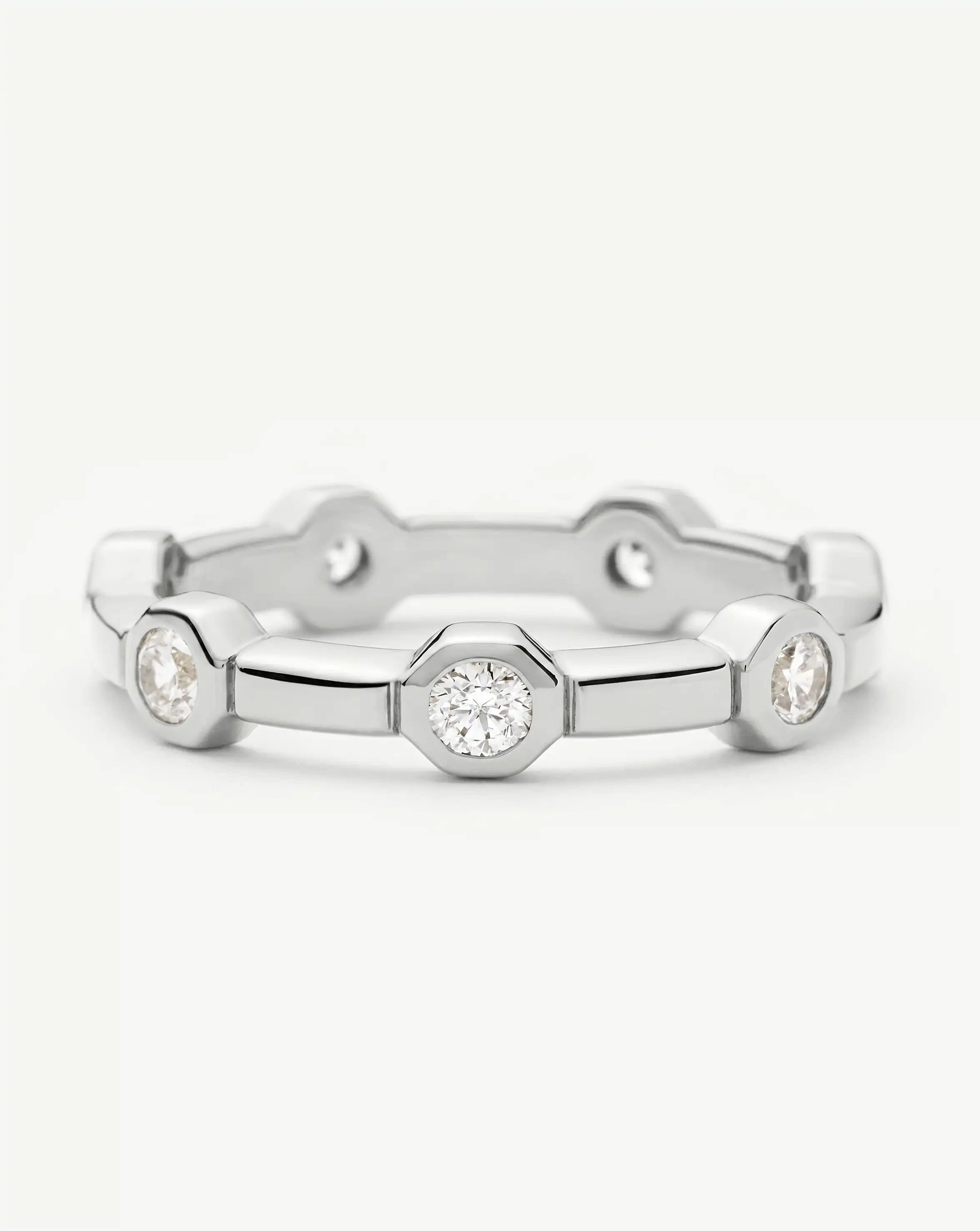 Lucy Williams Stackable Tennis Ring | Silver Plated Rings Missoma 