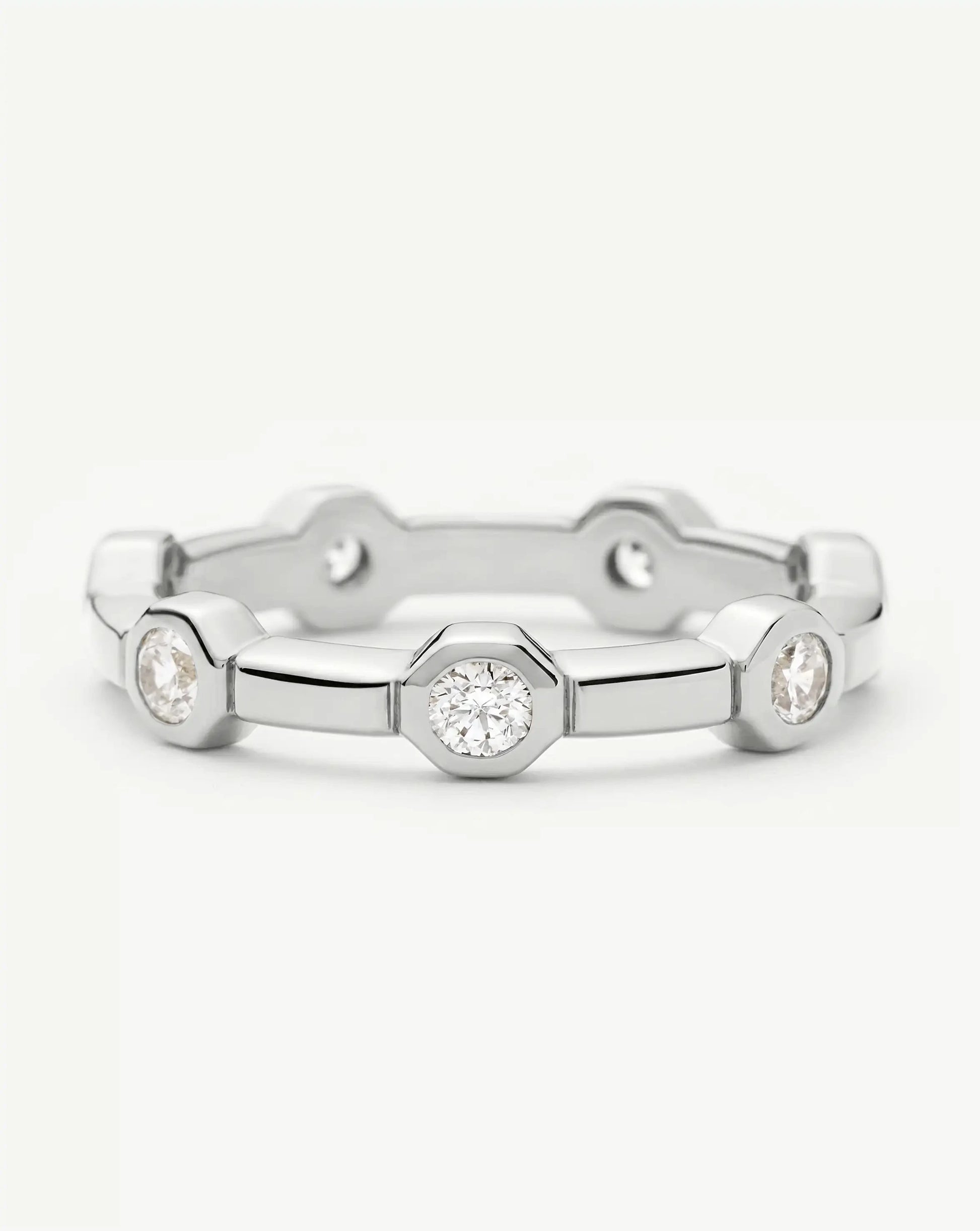 Lucy Williams Stackable Tennis Ring | Silver Plated Rings Missoma 
