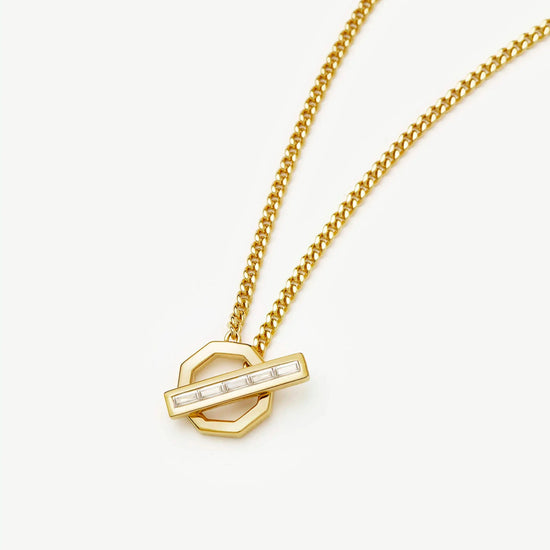 Lucy Williams T-Bar Hex Pendant Necklace | 18k Gold Plated Necklaces Missoma 