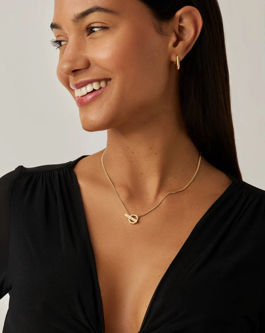Lucy Williams T-Bar Hex Pendant Necklace | 18k Gold Plated Necklaces Missoma 