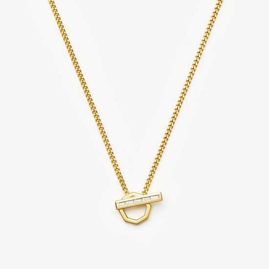 Lucy Williams T-Bar Hex Pendant Necklace | 18k Gold Plated Necklaces Missoma 