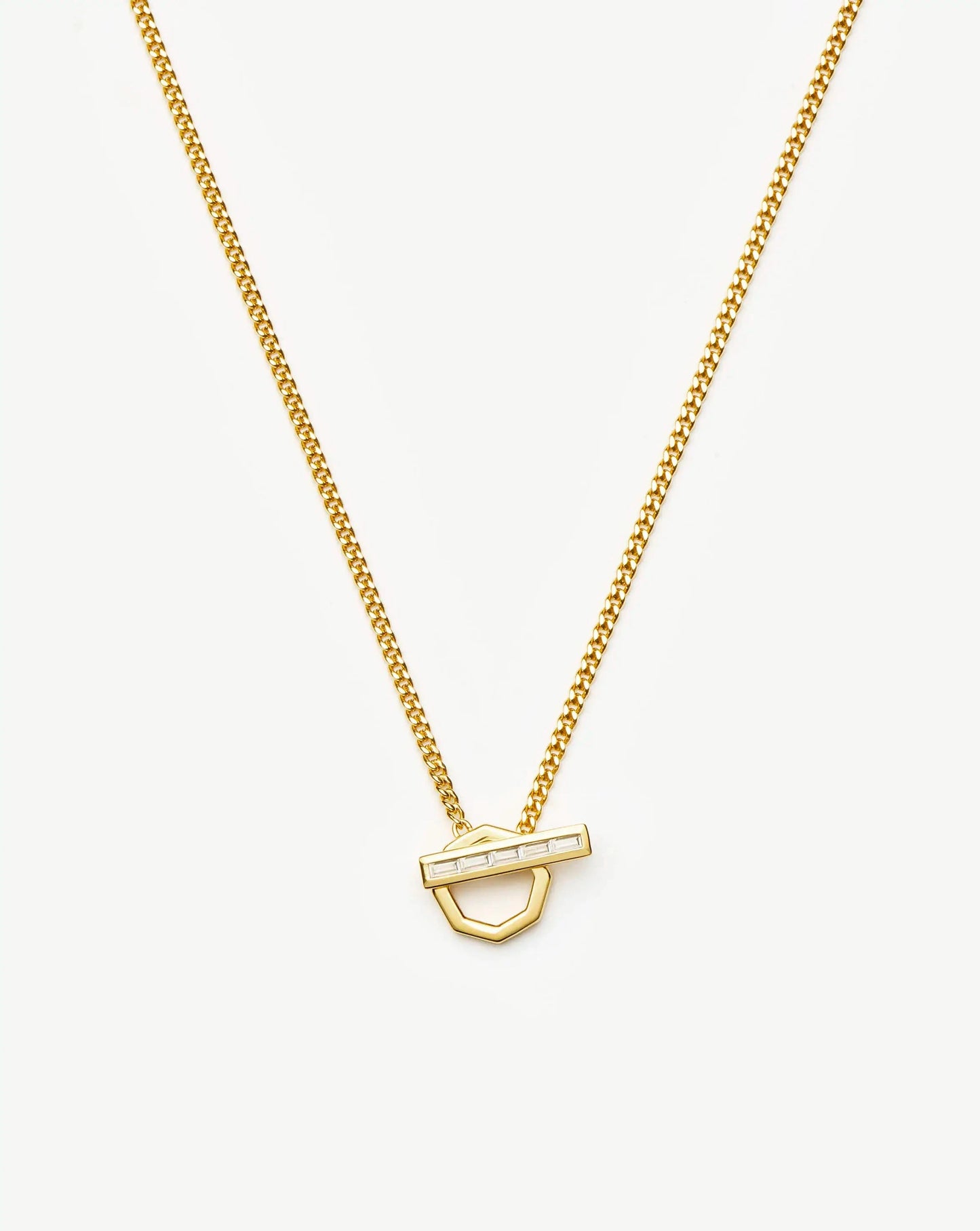 Lucy Williams T-Bar Hex Pendant Necklace | 18k Gold Plated Necklaces Missoma 