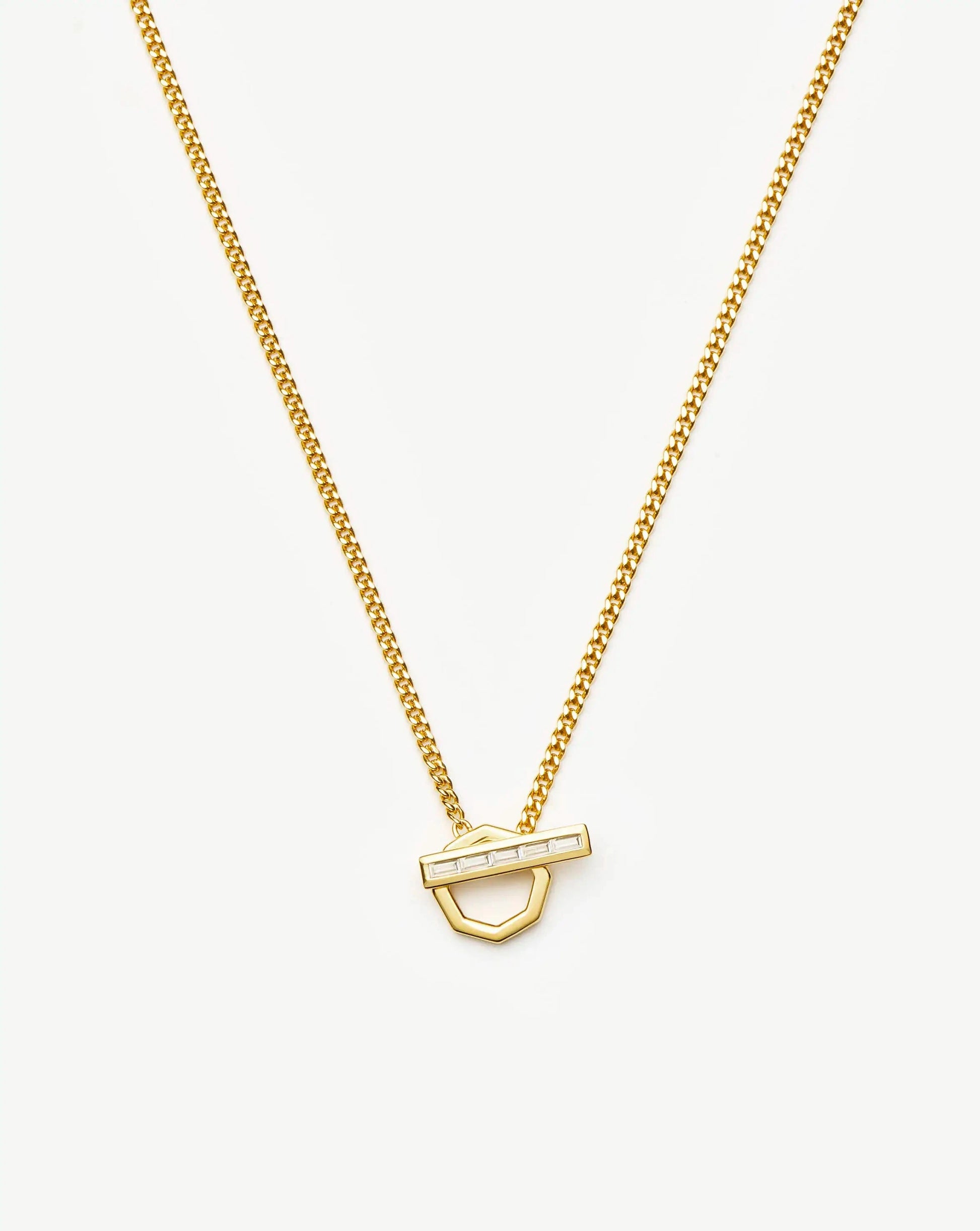 Lucy Williams T-Bar Hex Pendant Necklace | 18k Gold Plated Necklaces Missoma 