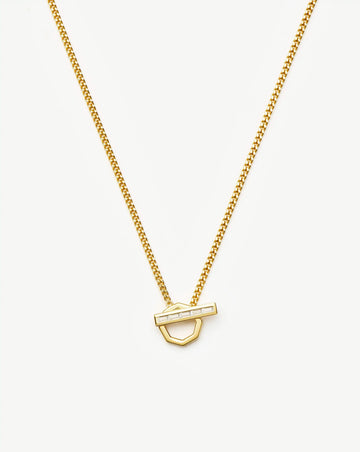 Lucy Williams T-Bar Hex Pendant Necklace | 18k Gold Plated Necklaces Missoma 