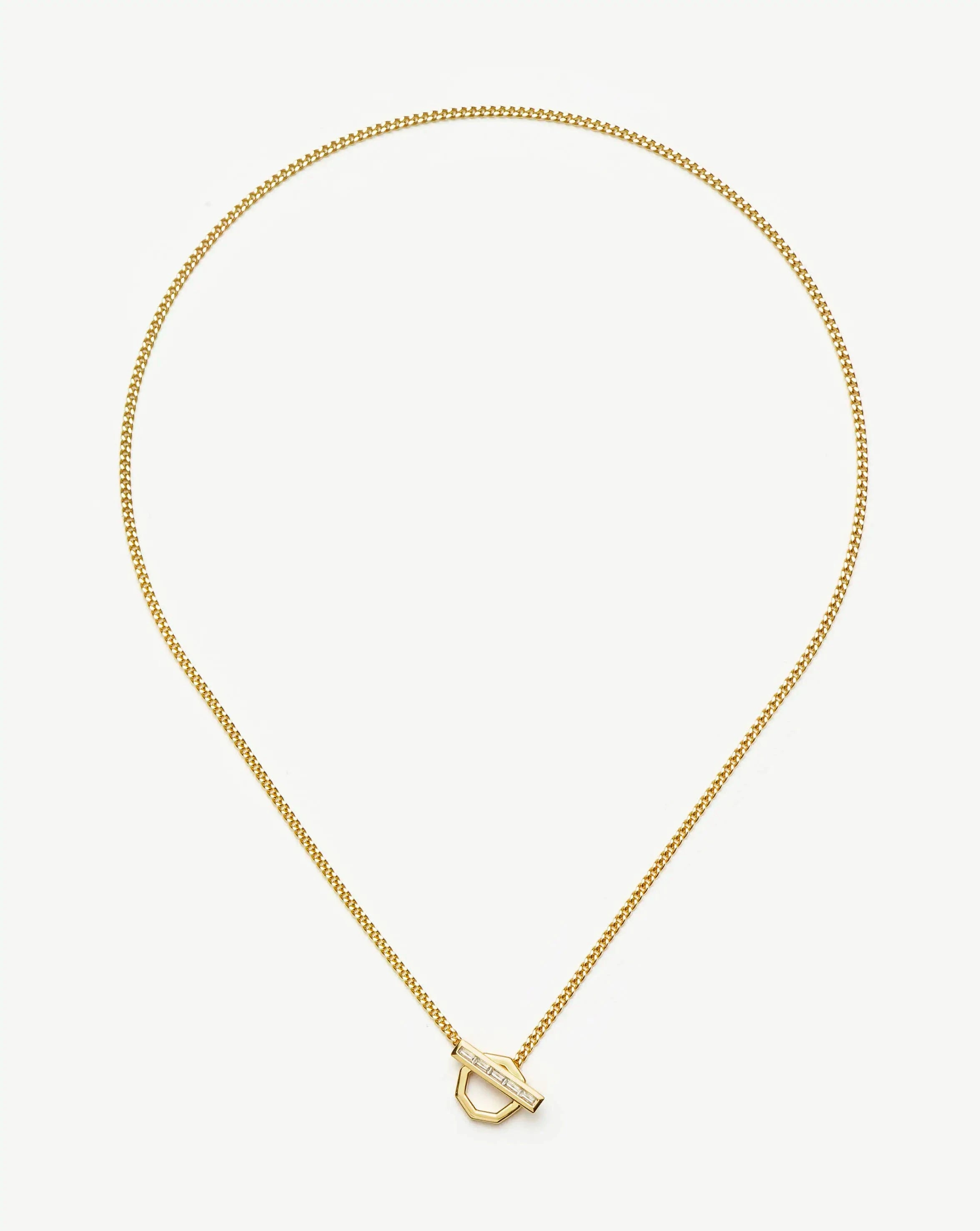 Lucy Williams T-Bar Hex Pendant Necklace | 18k Gold Plated Necklaces Missoma 