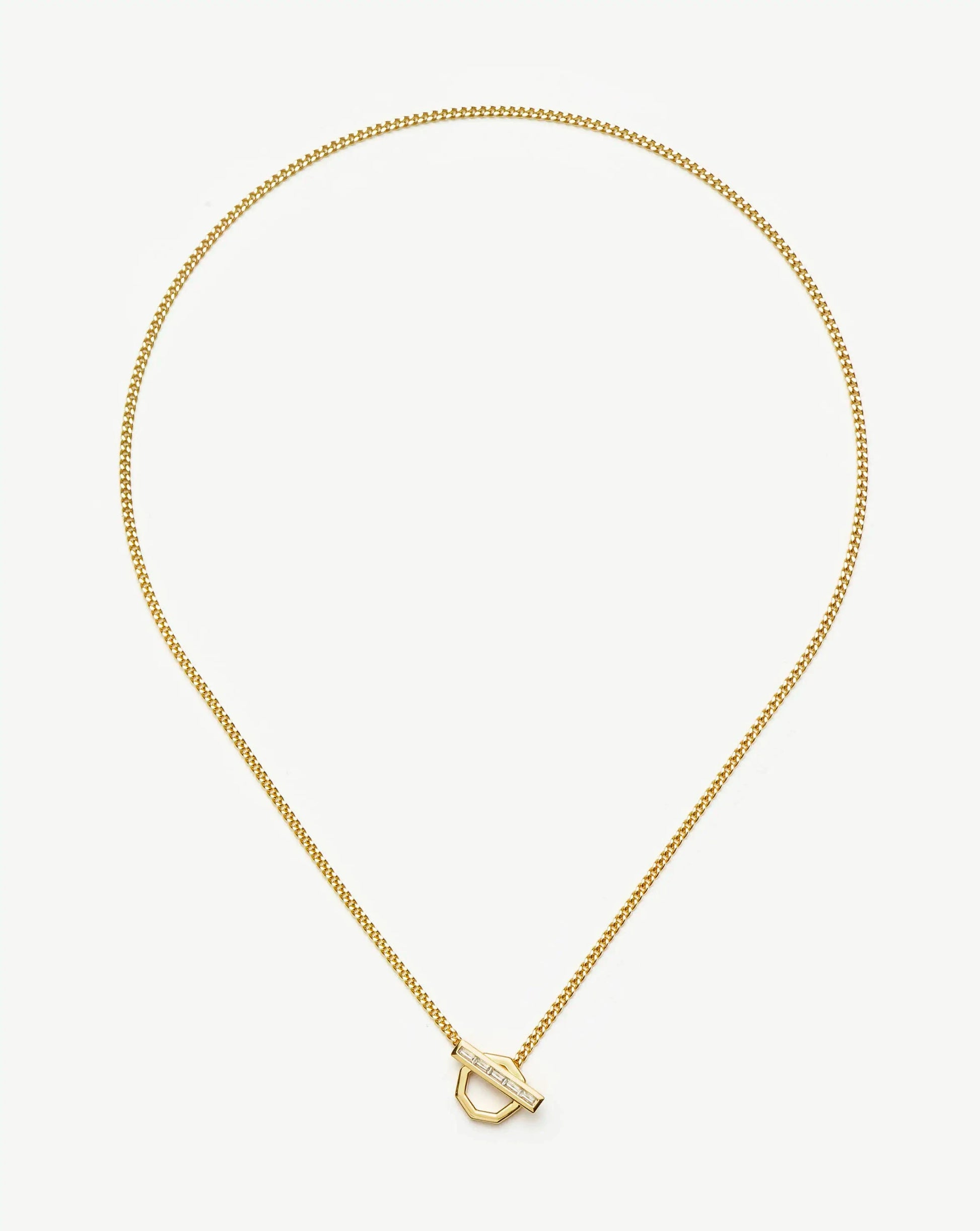 Lucy Williams T-Bar Hex Pendant Necklace | 18k Gold Plated Necklaces Missoma 