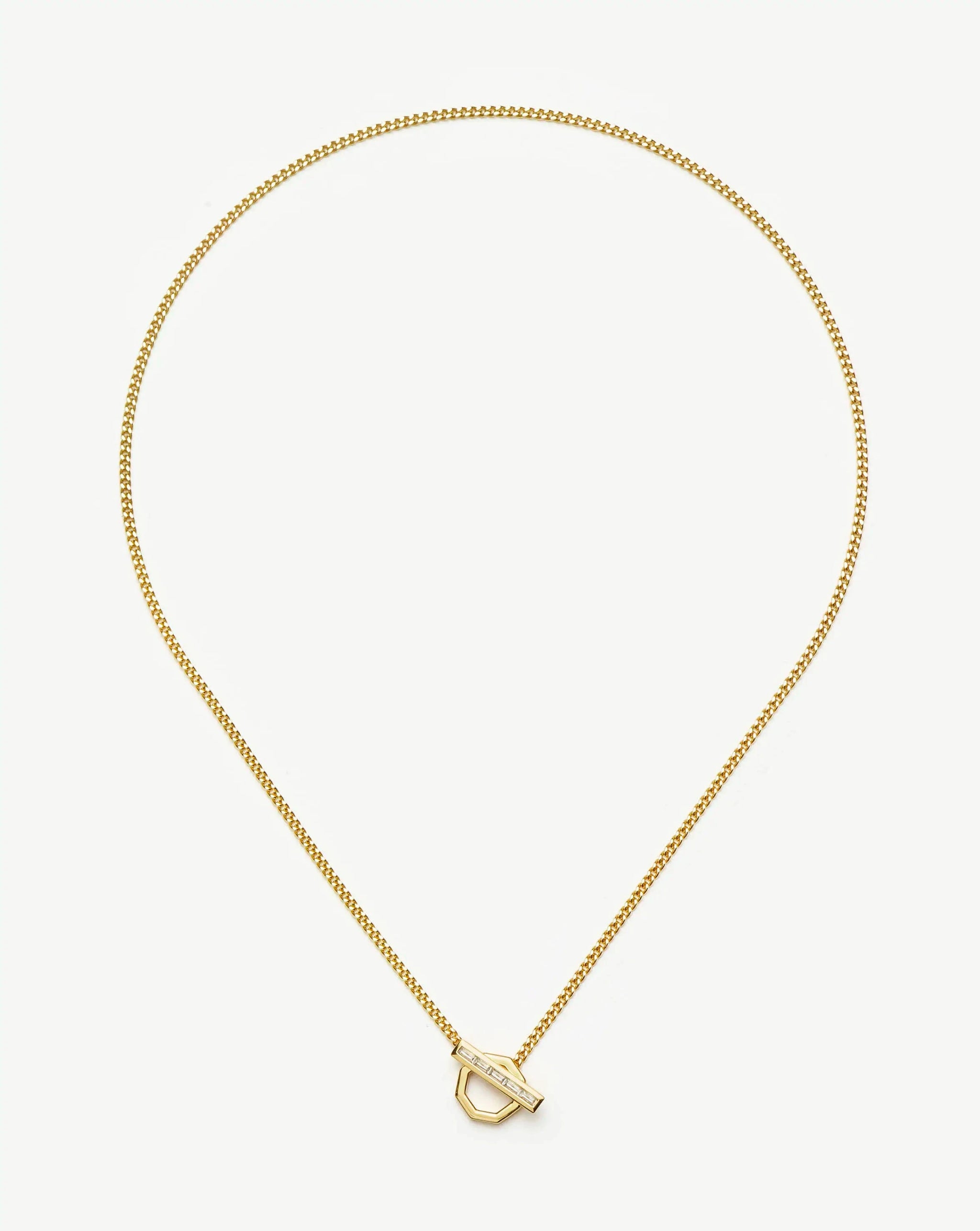 Lucy Williams T-Bar Hex Pendant Necklace | 18k Gold Plated Necklaces Missoma 