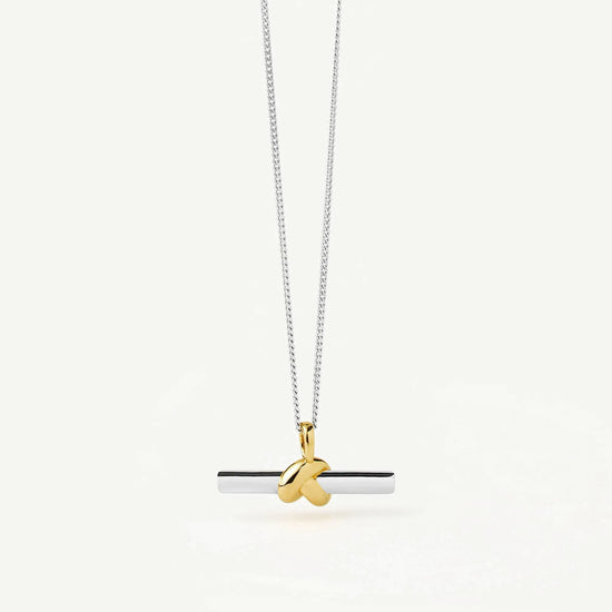 Lucy Williams T-Bar Knot Pendant Necklace | Mixed Metal Necklaces Missoma 