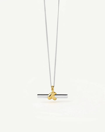 Lucy Williams T-Bar Knot Pendant Necklace | Mixed Metal Necklaces Missoma 