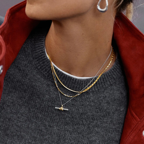 Lucy Williams T-Bar Knot Pendant Necklace | Mixed Metal Necklaces Missoma 