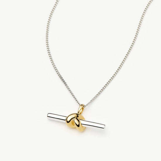 Lucy Williams T-Bar Knot Pendant Necklace | Mixed Metal Necklaces Missoma 
