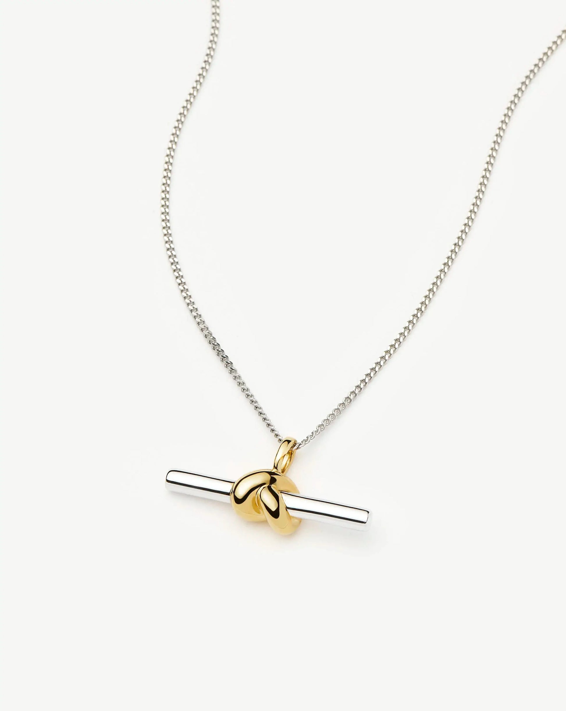 Lucy Williams T-Bar Knot Pendant Necklace | Mixed Metal Necklaces Missoma 