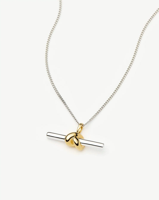 Lucy Williams T-Bar Knot Pendant Necklace | Mixed Metal Necklaces Missoma 