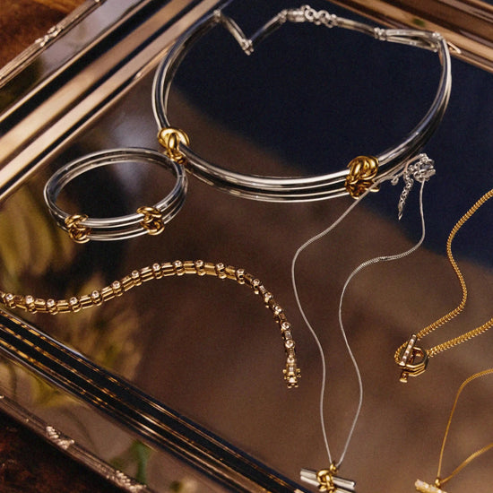 Lucy Williams T-Bar Knot Pendant Necklace | Mixed Metal Necklaces Missoma 