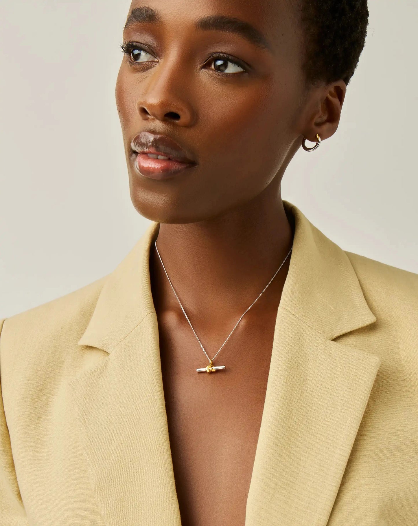 Lucy Williams T-Bar Knot Pendant Necklace | Mixed Metal Necklaces Missoma 