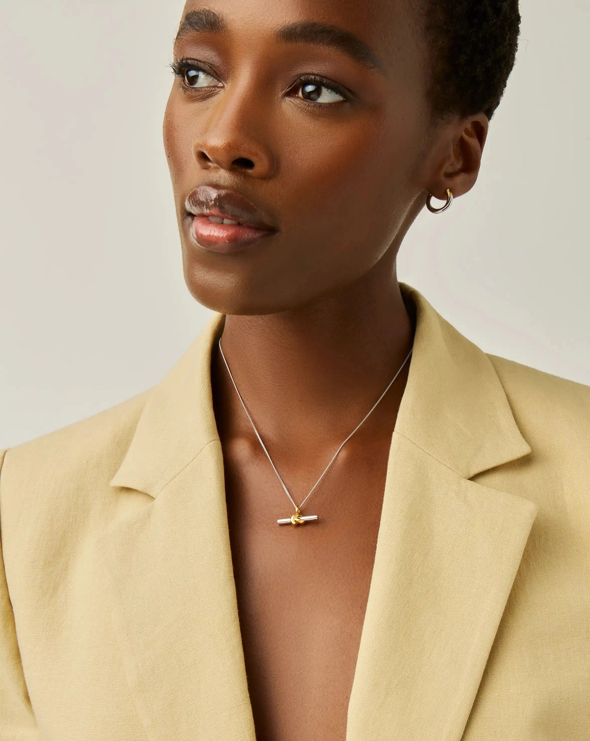 Lucy Williams T-Bar Knot Pendant Necklace | Mixed Metal Necklaces Missoma 