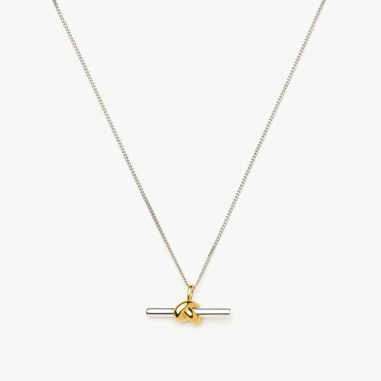 Lucy Williams T-Bar Knot Pendant Necklace | Mixed Metal Necklaces Missoma 