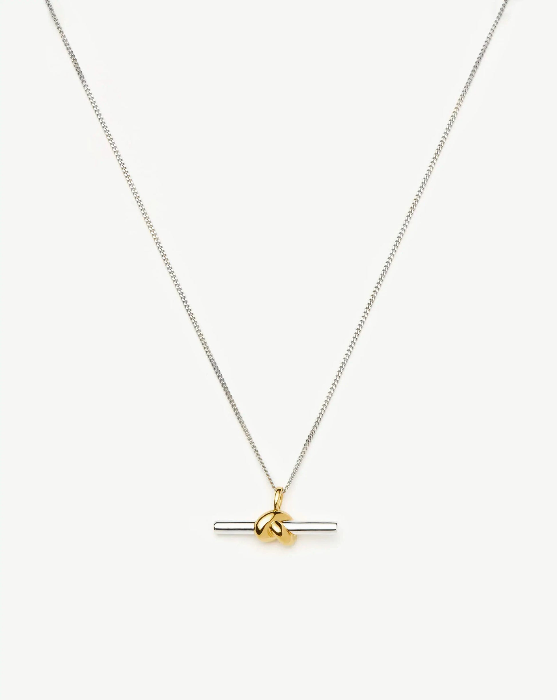 Lucy Williams T-Bar Knot Pendant Necklace | Mixed Metal Necklaces Missoma 