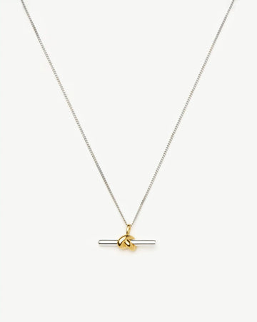 Lucy Williams T-Bar Knot Pendant Necklace | Mixed Metal Necklaces Missoma 