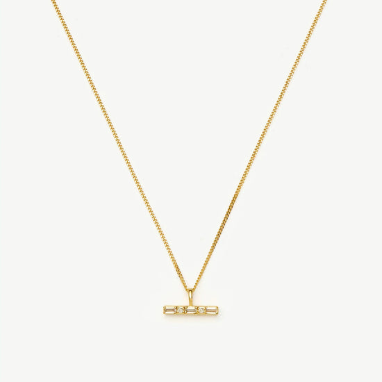 Lucy Williams T-Bar Stone Pendant Necklace | 18k Gold Vermeil Necklaces Missoma 