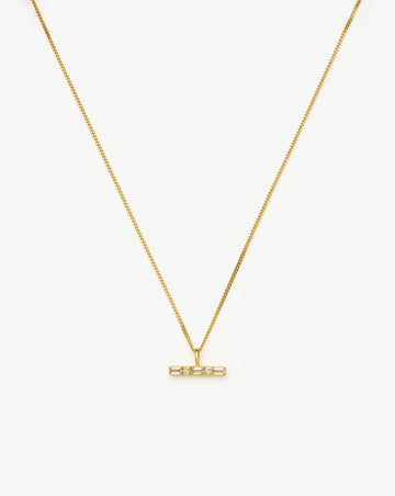 Lucy Williams T-Bar Stone Pendant Necklace | 18k Gold Vermeil Necklaces Missoma 