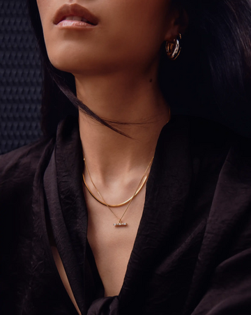 Lucy Williams T-Bar Stone Pendant Necklace | 18k Gold Vermeil Necklaces Missoma 