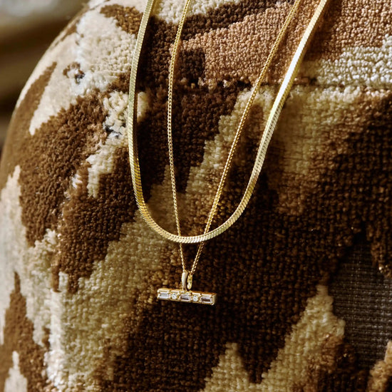 Lucy Williams T-Bar Stone Pendant Necklace | 18k Gold Vermeil Necklaces Missoma 