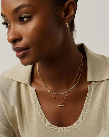 Lucy Williams T-Bar & Thin Snake Chain Necklace Set | 18k Gold Vermeil/18k Gold Plated Necklaces Missoma 