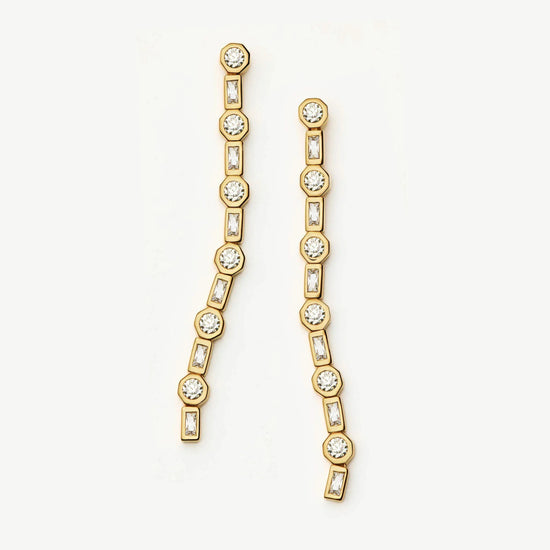 Lucy Williams Tennis Large Drop Earrings | 18k Gold Vermeil Earrings Missoma 