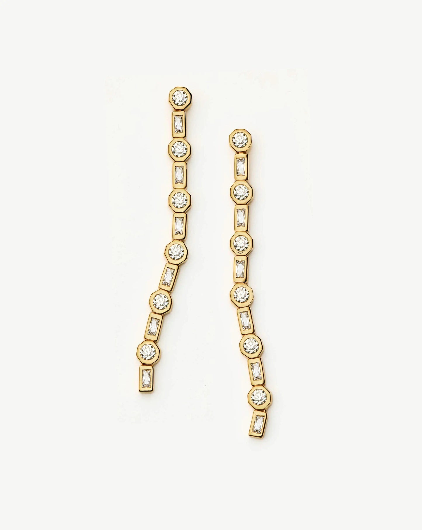Lucy Williams Tennis Large Drop Earrings | 18k Gold Vermeil Earrings Missoma 