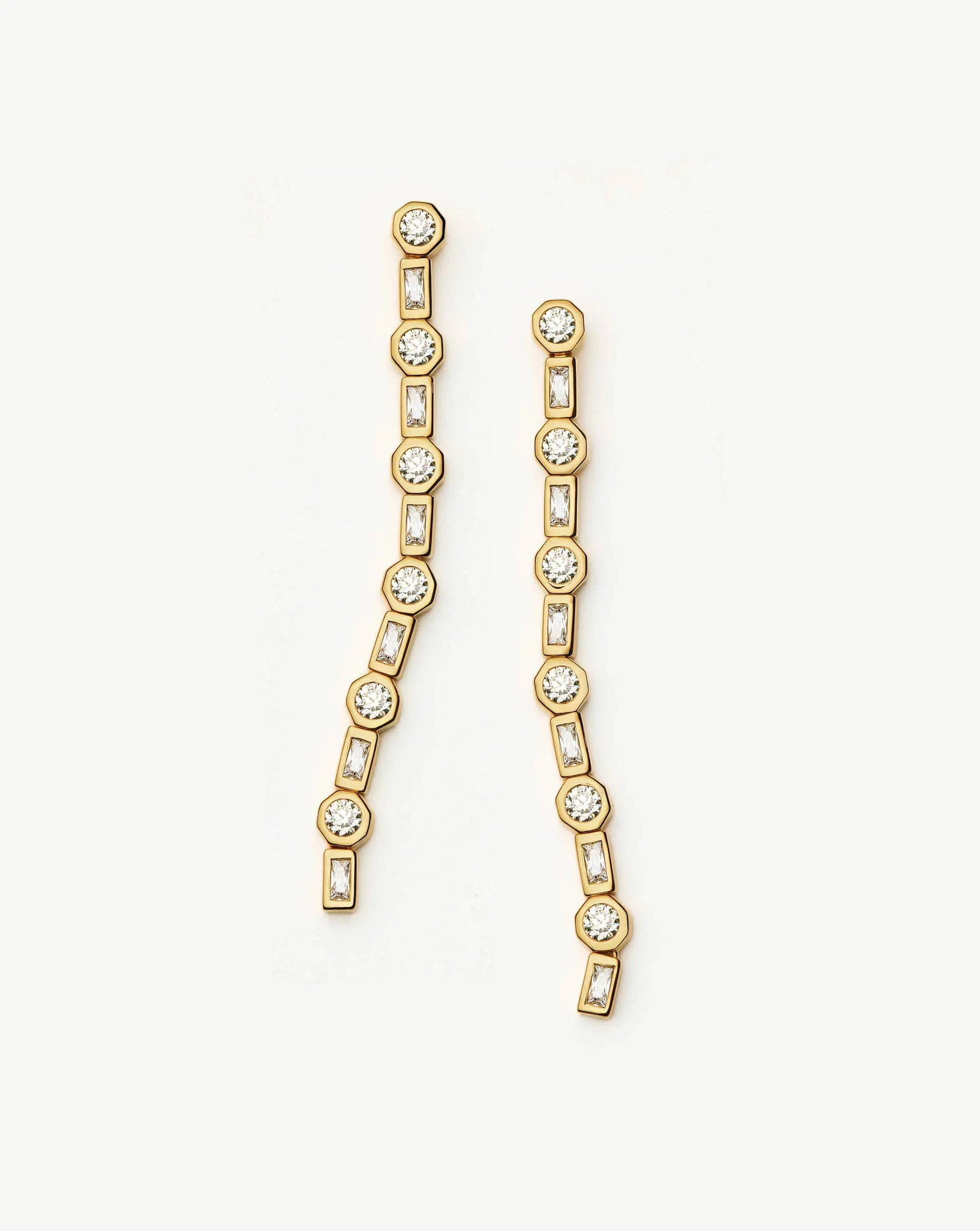 Lucy Williams Tennis Large Drop Earrings | 18k Gold Vermeil Earrings Missoma 