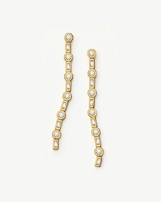 Lucy Williams Tennis Large Drop Earrings | 18k Gold Vermeil Earrings Missoma 