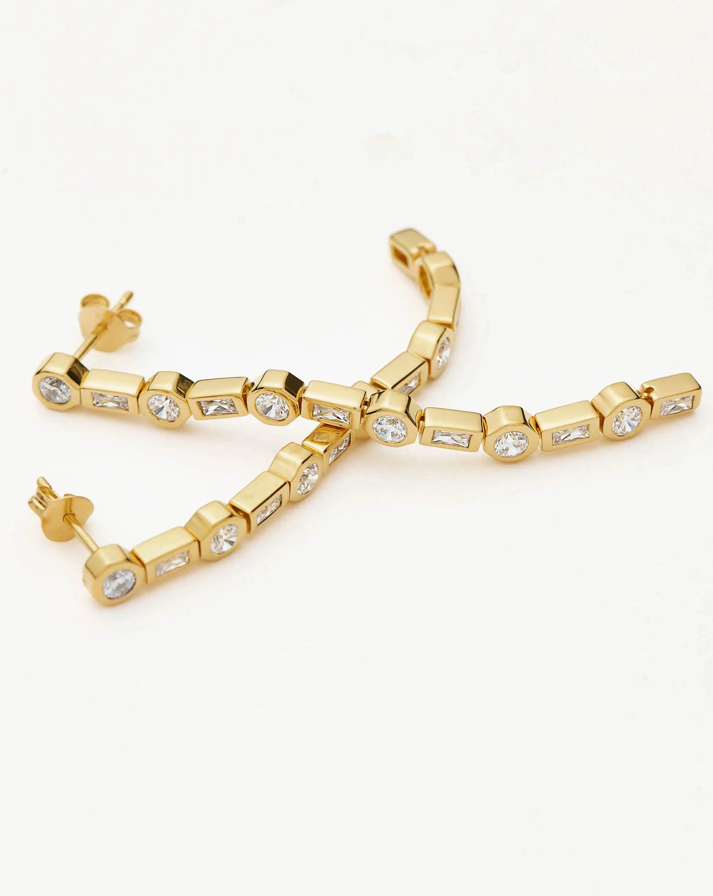 Lucy Williams Tennis Large Drop Earrings | 18k Gold Vermeil Earrings Missoma 