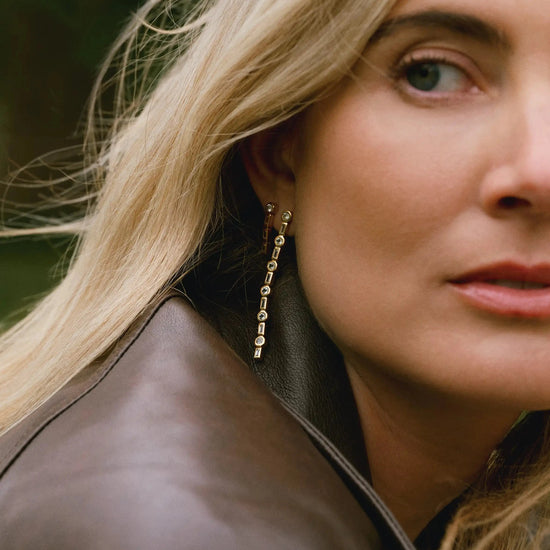 Lucy Williams Tennis Large Drop Earrings | 18k Gold Vermeil Earrings Missoma 