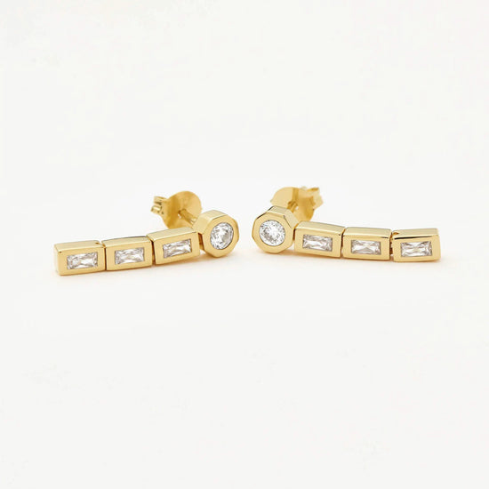 Lucy Williams Tennis Small Drop Earrings | 18k Gold Vermeil Earrings Missoma 