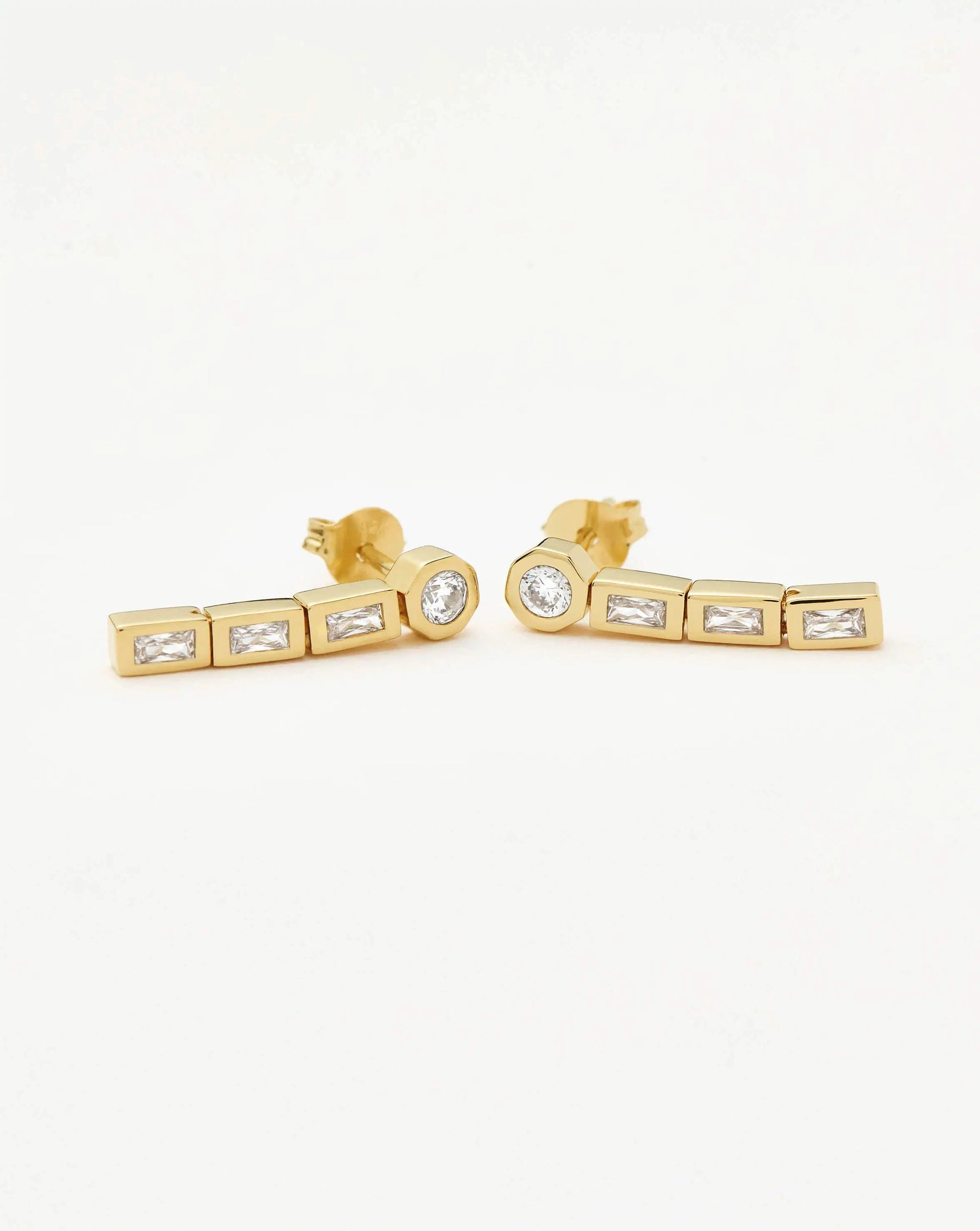 Lucy Williams Tennis Small Drop Earrings | 18k Gold Vermeil Earrings Missoma 