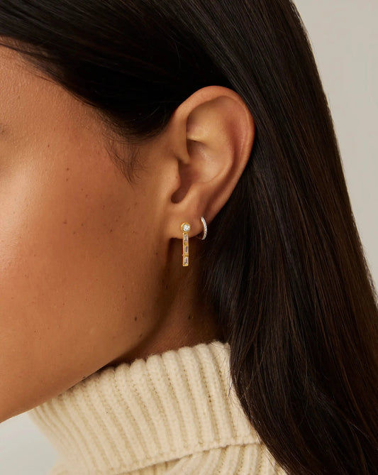 Lucy Williams Tennis Small Drop Earrings | 18k Gold Vermeil Earrings Missoma 