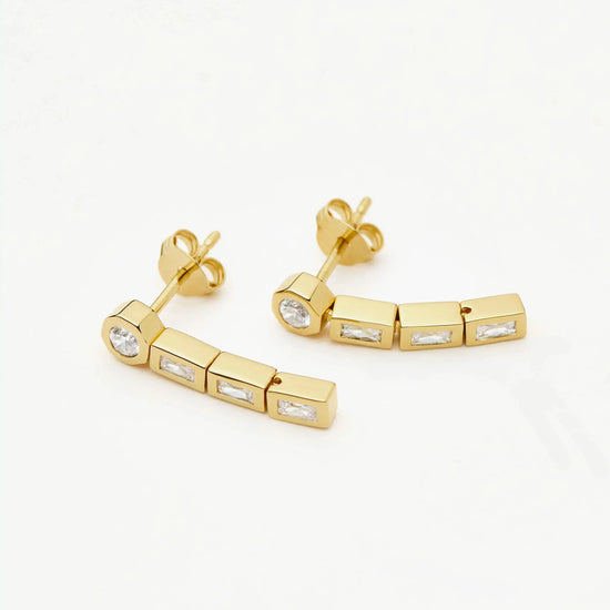 Lucy Williams Tennis Small Drop Earrings | 18k Gold Vermeil Earrings Missoma 