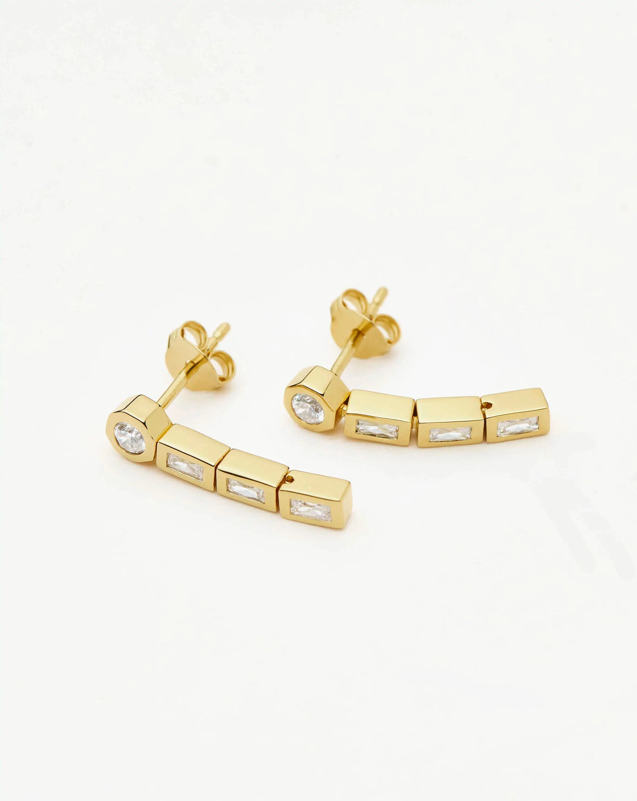 Lucy Williams Tennis Small Drop Earrings | 18k Gold Vermeil Earrings Missoma 