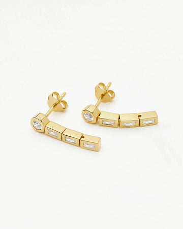 Lucy Williams Tennis Small Drop Earrings | 18k Gold Vermeil Earrings Missoma 