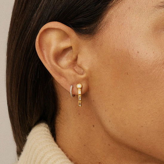 Lucy Williams Tennis Small Drop Earrings | 18k Gold Vermeil Earrings Missoma 