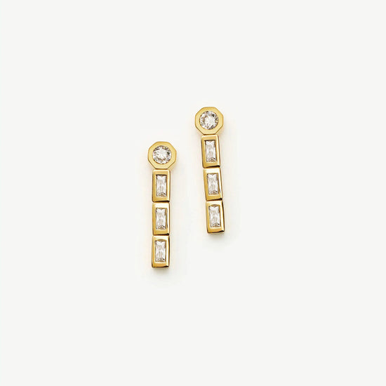 Lucy Williams Tennis Small Drop Earrings | 18k Gold Vermeil Earrings Missoma 