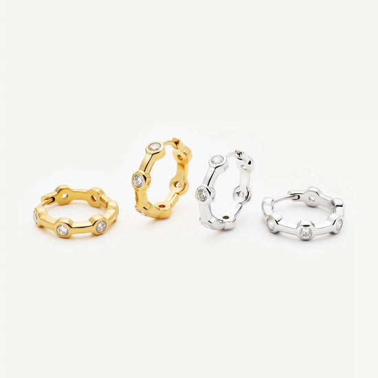 Lucy Williams Tennis Small Hoop Earrings | 18k Gold Plated Earrings Missoma 